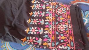 Embroidered black salwar! 🖤