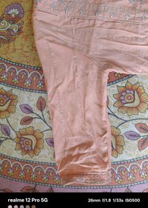 Peach Kurti with Silver Detail