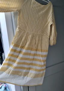 Floral Embroidered Striped Dress
