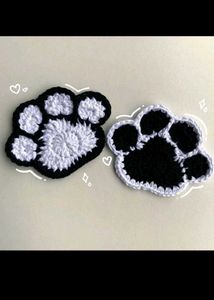 Handmade Crochet Paw Coaster