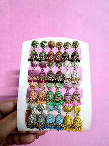 Beautiful Jhumkas/Earrings Set of 12