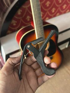Belear Large Dreadnought   Guitar With Capo And Pi