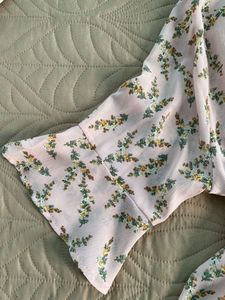 Floral Print Tie Neck Blouse