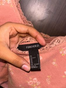 Forever 21 Pink Crop Tank Top