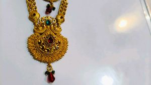 Gold Necklace and Earring Set