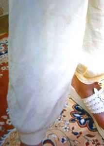 Embroidered White Salwar Kameez