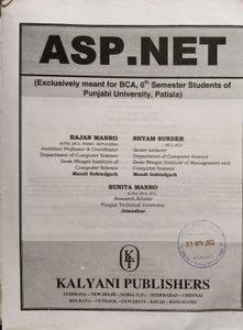 ASP.net Book For BCA STUDENTS