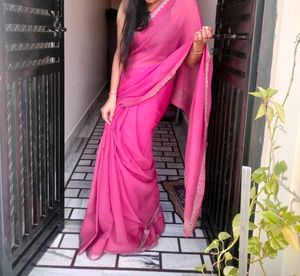 Elegant Pink Saree