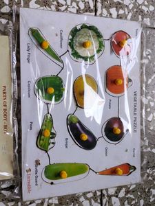 Educational Puzzles: Vegetables &amp; Body Parts