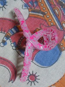 Pink Splatter Banana Clip