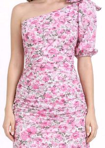 Floral One-Shoulder Mini Dress