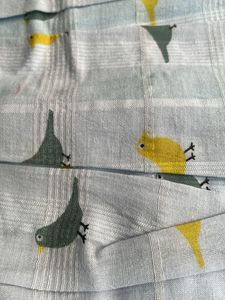 Bird Print Collared Dress