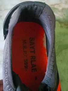 Gray and orange sneakers Ladies