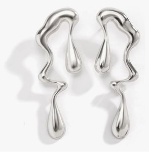 Metallic Silver Trendy Earrings -  NEW/UNUSED