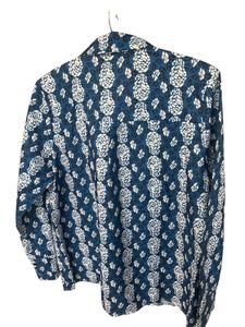Vintage Navy &amp; White Patterned Pajama Set