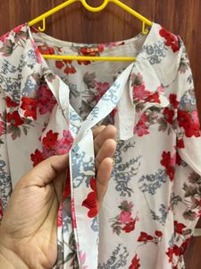 Floral Ruffle Top