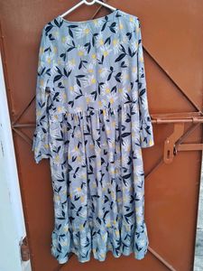 Here And Now Floral Print Ruffle Hem Dress