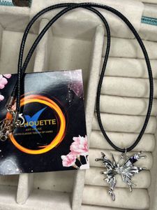 Silver Butterfly Pendant Necklace