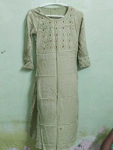 Pista Colour Kurta Set With Dupatta