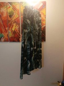 Feather Print Maxi Skirt - Goa ready 🙂