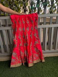 Coral Shade Lehenga Choli For Women