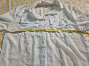 Chic White Button-Down Blouse