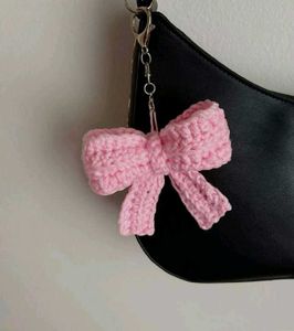 Pink Bow Keychain