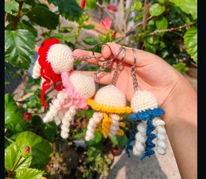 Crochet Jellyfish Keychains
