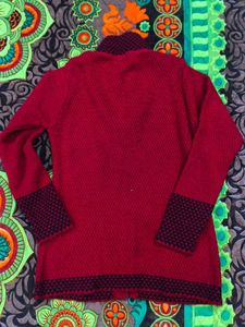Women Red Cardigan