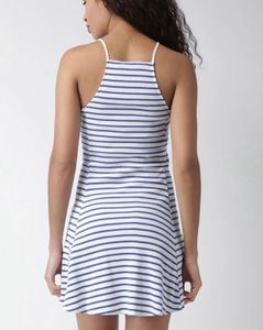 Women striped fit &amp; flare dress