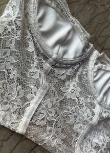 White Lace Corset Top