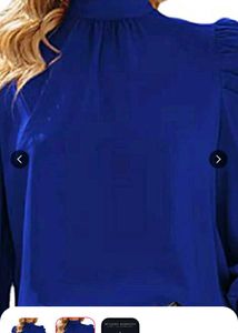 Women&#39;s Solid High Puff Sleeve Top