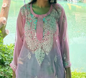 Chikankari Mirror Work kurta
