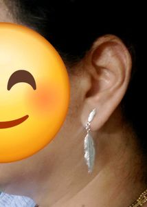 925 silver Leafy affair long earrings