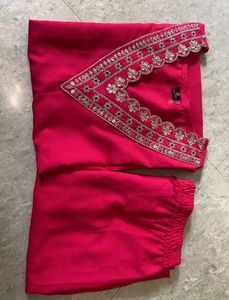 Alia Butt Inspired Pink Kurti Set