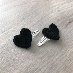 Pink Heart Hair Clips (Set of 2)