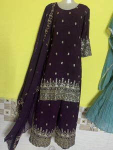 Elegant Purple Salwar Kameez