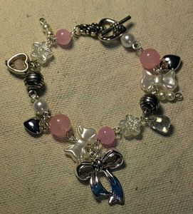 Pinteresty Pink Charm Bracelet