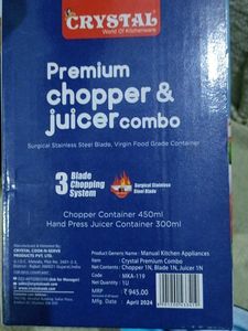 New Premium Chopper &amp; Juicer Combo