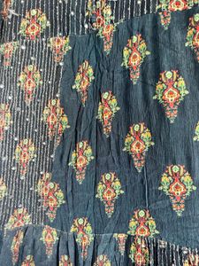 Embroidered Sequins Work Floor Length Gown