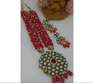 Royal Kundan Neckpiece With Earrings