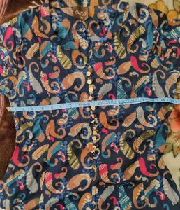 Navy Blue Kurta With Peacock Print!!