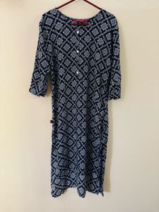 Patterned Kurta With Pocket