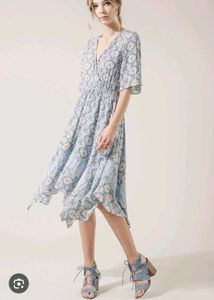 Paisley Print Asymmetrical Dress
