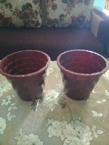 New  Pair of Plastic Flower Pots( 8 inch)
