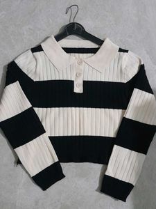 Striped Knit Top