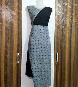 Stylish Grey Printed Dress