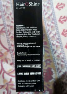 HairOShine Shampoo with Biotin for Dandruff free,