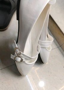 White Double Buckle Ballets