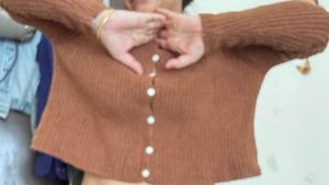 Brown Knit Cardigan